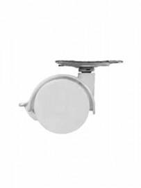 RODÍZIO SQUADRONI 40HC BRANCO COM TRAVA 6CM
